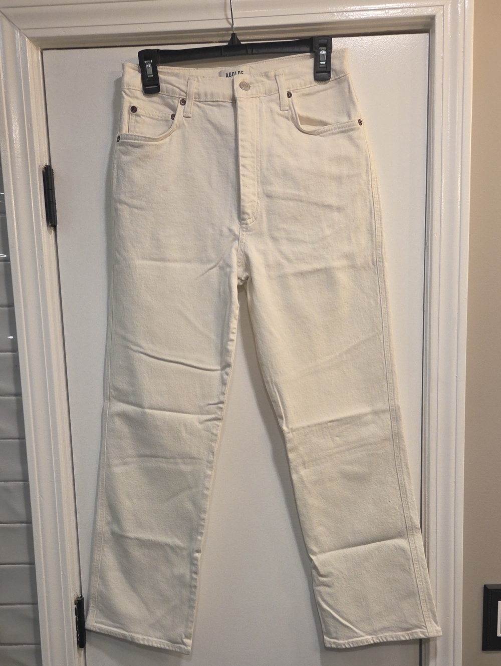 AGOLDE White Pinch Waist Straight Leg Denim Jeans Size 29